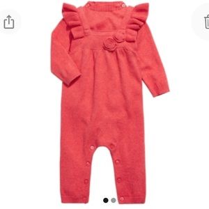 NEW First Impressions 2 Piece Body Suit Overall Sweater Outfit, Size 6-9 Months